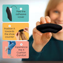 Walkize Anti Slip Heel Grips for Women, Gel Heel Pads, 2 Pairs, Black - Heel Grip Black — 2
