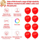 Red Balloon 110pcs, Red Latex Balloons12 inch for Birthday Valentine's Day Wedding(with 2 Ribbons). | 12inch(normal) | A29-red — 2
