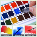 MeiLiang Watercolor Paint Set, 36 Vivid Colors in Pocket Box with Metal Ring and Watercolor Brush, Perfect for Students, Beginners and More | Solid Set 36 Color — 2