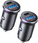 LISEN Car Charger USB C, 69W Cigarette Lighter USB Charger Adapter, 2 Pack photo 1