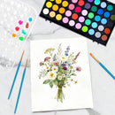 48 Color Solid Watercolor Paint Set with 3 Wooden Brushes for Adults Kids — 5