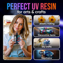 CRAFT RESIN 1000g UV Resin Kit Hard Type Low Viscosity – Crystal Clear and No-Yellowing UV Resin Glue for DIY,… — 2