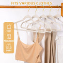 Heavy Duty Velvet Hangers 30 Pack - Non-Slip, Space-Saving Clothes Hangers for Coat/Suit with 360° Rotating Gold Hooks, Durable Premium Felt Hanger for Closet Organization- Ivory — 6