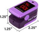 Zacurate Pro Series 500DL Fingertip Pulse Oximeter Blood Oxygen Saturation Monitor with Silicone Cover, Batteries and Lanyard (Mystic Purple) — 4