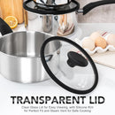 MICHELANGELO Stainless Steel Saucepan with Lid 1QT & 2QT & 3QT, Triply Stainless Steel Saucepans with Bakelite… — 4