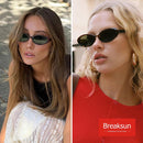 Breaksun Retro Oval Sunglasses for Women Men Fashion Small Oval Sunglasses 90s Vintage Shades | 3 Pack (Black/Grey+ G15+ Brown/Brown) | 54 Millimeters — 3