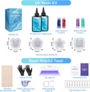 KISREL 200g UV Resin Kit with Light and Molds, 8 LED Beads Resin Kit — 2