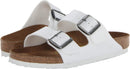 Birkenstock Unisex Adult Arizona Slides – White Birko Flor — 7