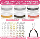 selizo Chains for Jewelry Making, 60ft Jewelry Making Chains for Necklace with Pliers, Open Jump Rings and Lobster… — 3