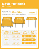 Niuara White Plastic Table Cloth - 4 Pack 54" × 108" Rectangle Disposable Tablecloths for 6FT Tables, Table Cover for Party, Holiday & Gathering Use | 54" x 108" - 4 Packs — 5