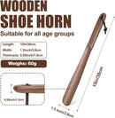 Walnut Wood Long Handle Shoe Horn Set | 15 Inch + 29.53 Inch — 2
