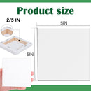 ESRICH Mini Stretched Canvas 10 Pack 5x5inch, 2/5''Profile Art Primed Canvases for Painting, Cotton Small Professional Stretched Canvas for Kids and Art Supplies, for Acrylics, Oils. | 10 Packs Stretched Canvas - 5*5in — 2