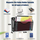 Magnetic File Holder 1 Pockets File Folder Organizer, Office Hanging Magazine Rack for File Cabinets, Magnetic Paper Holder, No Drilling Mail Organizer for Refrigerator, Office — 4