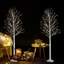 Birch Tree Lights,2 Pack 6 Feet Prelit White Artificial Christmas Trees,Birch Tree with LED Lights, Twinkling Twig Tree for Xmas Home Party Garden Indoor Outdoor Decor — 1