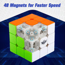 D-FantiX Magnetic Speed Cube 3x3, Stickerless Smooth Magic Cube with Magnet — 4