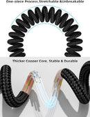 Quickeep Car Carplay Cable 2Pack 3ft Coiled USB A to USB C Fast Charge Cord 6