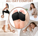 2 Pairs Metatarsal Pads for Women Men Ball-of-Foot Cushions Foot Pain Relief for Morton's Neuroma Metatarsalgia Support with Gel Pad (Black + Khaki, S) 4