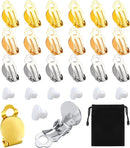 SANNIX 60-Piece Round Flat Back Earring Set: Non-Pierced Clip-On Earring Findings with Pads in 3 Colors for DIY Jewelry — 1