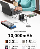 Portable Charger Power Bank 10000mAh, 45% Smaller Built-in Cables & AC Plug photo 5