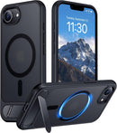 Temdan Magnetic Compatible with iPhone 17e Case & iPhone 16e Case,[Built-in Invisible Kickstand][Compatible with MagSafe][Military Grade Shockproof] Slim Translucent Matte Case for iPhone 16e/17e 6.1" — 1
