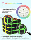 ROXENDA Speed Cube Set - Carbon Fiber Sticker Magic Cube Bundle of 2x2 4x4 Megaminx Pyramid Cube and Twist Cube (5 Pack Carbon Fiber) — 4