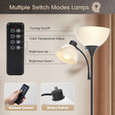 GERGO Torchiere Floor Lamp with Remote Control and Adjustable Reading Light — 4