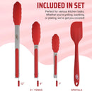 Kaluns Kitchen Tongs for Cooking Grilling Set of 4, BBQ Grill Tongs With Silicone Tip Stainless Steel Heat… — 2
