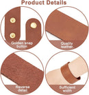 OLYCRAFT 12pcs Adjustable Leather Bracelets 8.6x1 Inch Blank Genuine Leather Snap Bracelets Blank Leathers Cuff Bracelet Leathers Wristband Brown Bracelet for DIY Craft Jewelry Making — 4
