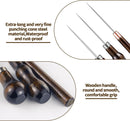 6 PCS Awl Tool Set, Leather Punch Stitching Marking Awl Tool, Gourd Shape Handle Punch Tool for Leather Sewing, Marking, Crafts Wood, Shoe Repair | Primary color — 3