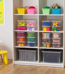 IRIS USA 6-Pack 6 Qt Storage Bins with Lids, Clear, Stackable — 3