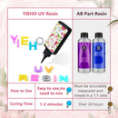 YIEHO 300g UV Resin Glue Crystal Clear, Hard UV Epoxy Resin for Crafting — 4