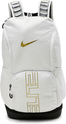 Nike Varsity Elite Backpack (32L), White/Black/Metallic Gold, MISC | Large — 1