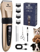 M&M STAR Dog Grooming Kit, Low Noise Dog Clippers, 2-Speed IPX7 Waterproof,…