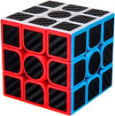 AHYUAN 3x3 Speed Cube Black Magic Cube Carbon Fibre Stickers Problem-Solving Brain Teaser Cube Toys Game Color-Matching Puzzle Fidget Toy Sensory Puzzles Stocking Stuffers for Kids Adults — 1