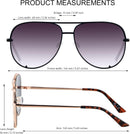 ANDWOOD Oversized Aviator Sunglasses for Women Men Big Large Shades | (2pack) Fade + Mirror Rose Gold | Non-Polarized — 5