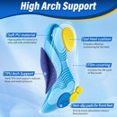 Plantar Fasciitis Insoles, Arch Support Inserts Women Men, 40 - Blue - Mens 11-11.5Womens 13-13.5(300mm) — 2