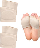 2 Pairs Metatarsal Pads for Women Men Ball-of-Foot Cushions Foot Pain Relief for Morton's Neuroma Metatarsalgia Support with Gel Pad (Khaki, S) 1