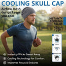 2 Pack Cooling Skull Cap for Men & Women, Breathable 3D Mesh Sweat Wicking Running Hat for Cycling Helmet Liner — 2