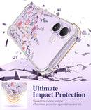GVIEWIN for iPhone 17 Case Floral Clear Slim Women — 4