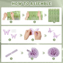 Fairy Lavender Birthday Decorations for Women Girls with Butterfly Stickers | Paste Purple — 4
