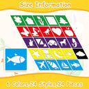 24 Pcs Stencils for Kids for Painting 5" Outdoor Sidewalk Chalk Stencils | 5in — 2