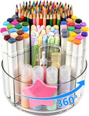 JIKIOU 430pcs Acrylic Pencil Holder Marker Organizer 360-Degree Rotating — 1