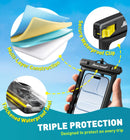 Hiearcool Waterproof Phone Pouch, Waterproof Phone Case, Black&Green 2-Pack photo 6