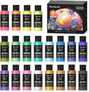 Shuttle Art Color Change Acrylic Paint, 20 Chameleon Colors Acrylic Paint, 60ml/2oz Bottles, Iridescent Colors for Artists, Beginners, Kids Painting & Crafting on Canvas, Rocks, Wood, Fabric, Ceramic | 2 Fl Oz (Pack of 20) — 1