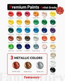 Fantastory 60ml 36 Colors Acrylic Paint Set with 12 Brushes | 36 popular Colors — 2