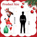 8FT Hanging Inflatable Christmas Climbing Santa & Reindeer Decor — 4