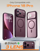 TOCOL for iPhone 18 Pro Case Burgundy, Compatible with MagSafe — 2