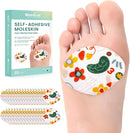 Welnove Moleskin Adhesive Pads for Feet, Blister Bandages for Feet, Sector-Shaped Design for Ball of Foot,Mole Skin Patch for Blister,Callus,Bunion Prevention, 32 Sheets, Flower Patterned — 1
