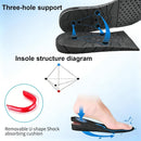 Height Increase Insoles, 3-Layer Height Boosters for Men Women (5.5 CM) - Black — 5