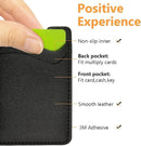 Phone Card Holder, Leather Phone Wallet Stick On Card Holder Back of Phone photo 2